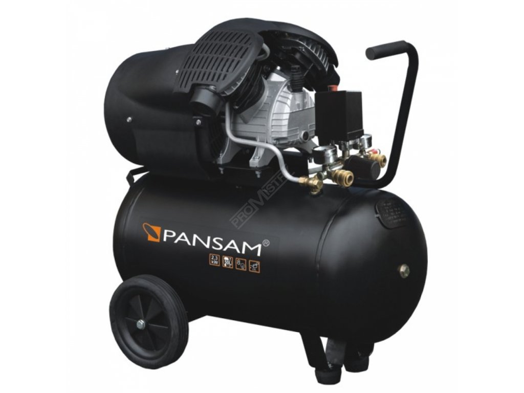 Půjčovna - Vzduchový kompresor olejový 2 válce 2,3 kW, 50 l, 8 bar