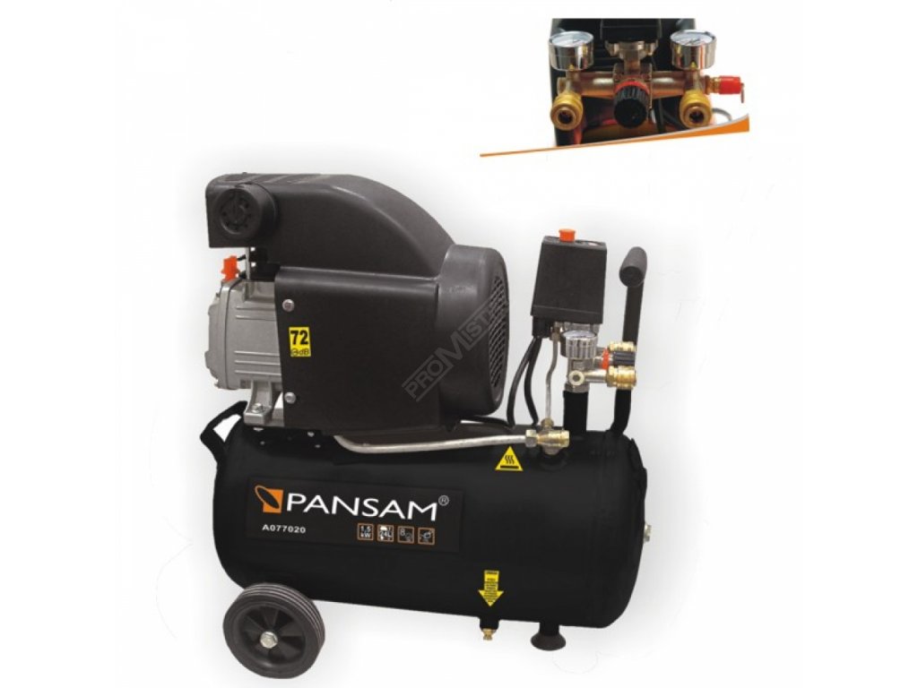 Půjčovna - Vzduchový kompresor olejový 1,5 kW 8 bar 24 l