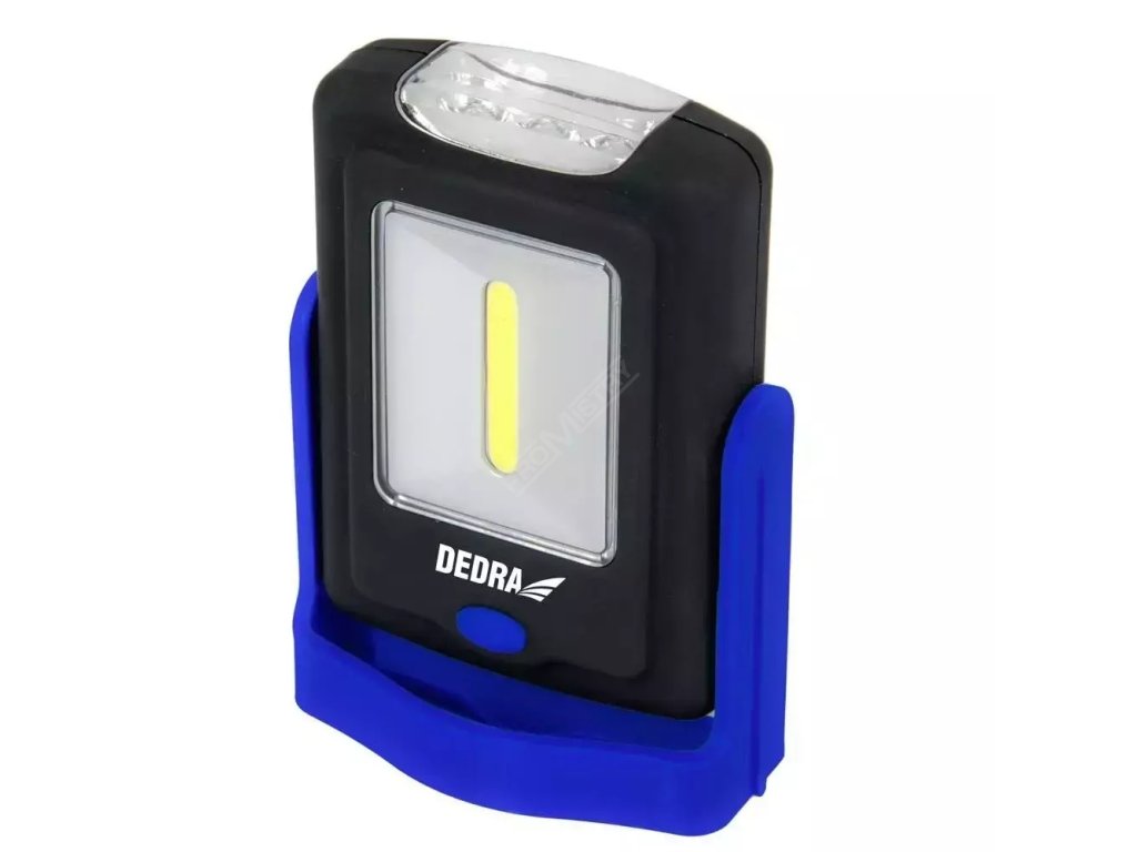 Cob led svítilna 1W + 3LED na baterie se stojánkem 2v1