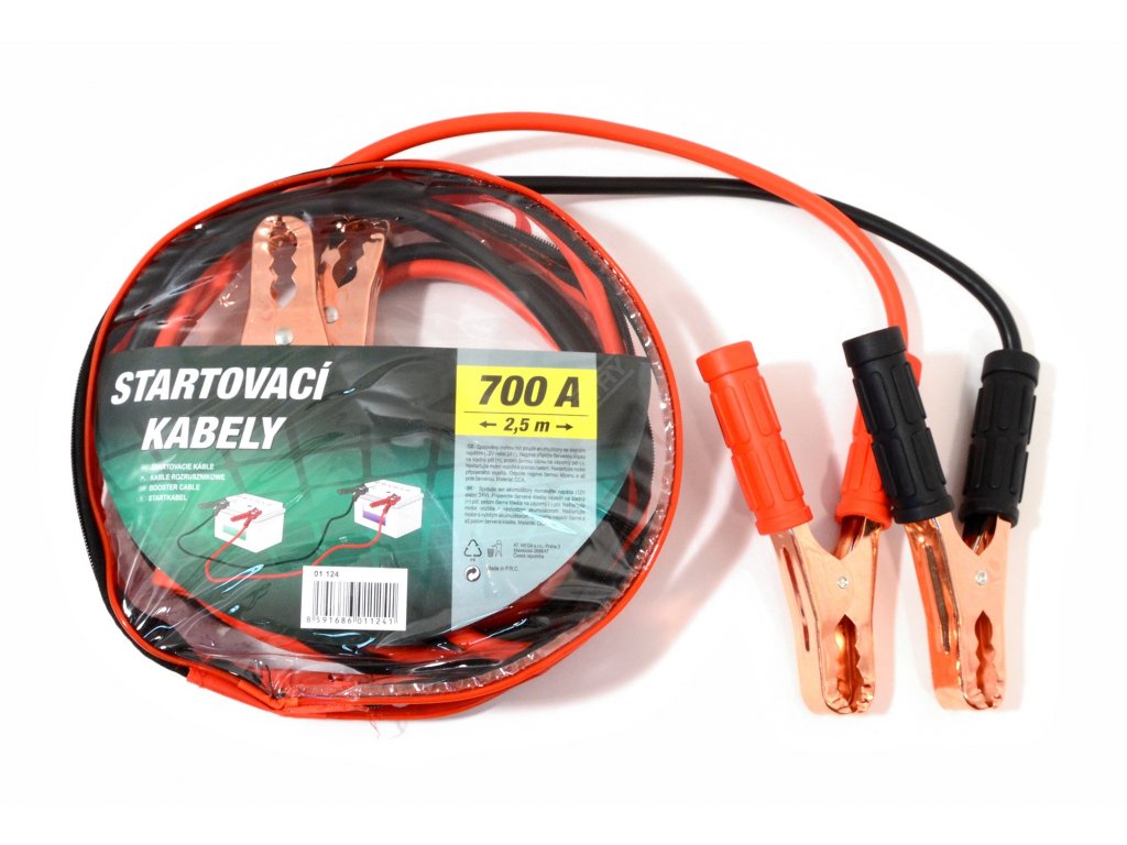 Startovací kabely 700A 2,5m zipper bag Compass 01124