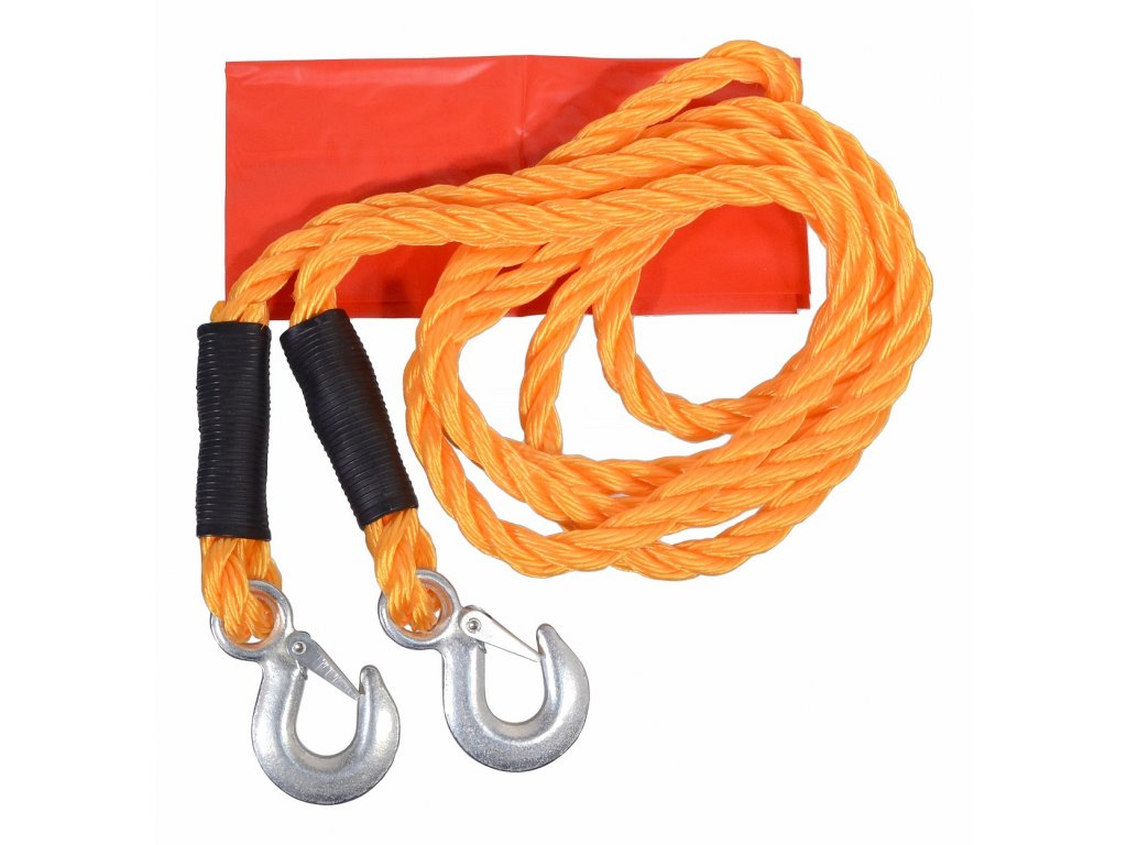 Lano tažné 3000 kg s karabinami Compass 01232