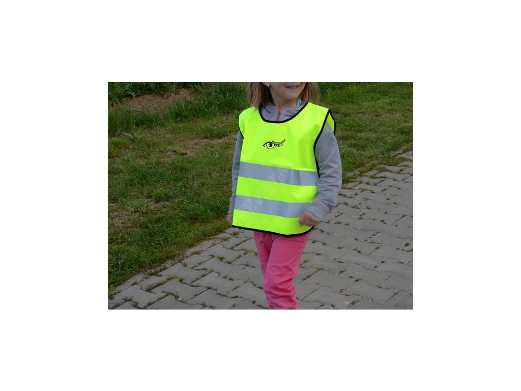Vesta výstražná žlutá dětská S.O.R. Compass 01550