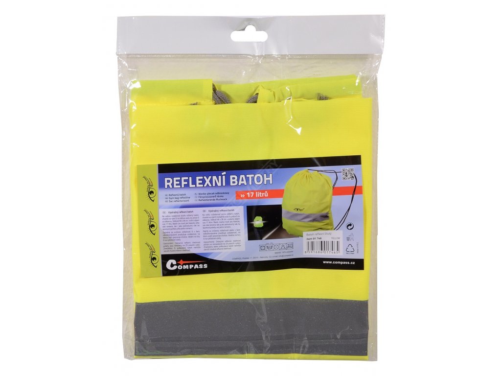 Batoh reflexní S.O.R. žlutý Compass 01746