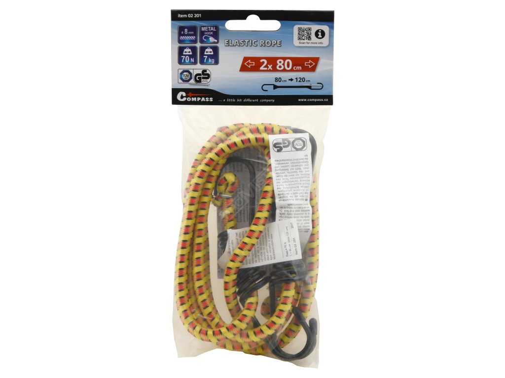 Upínač pružný 2x80cm TÜV/GS Compass 02201