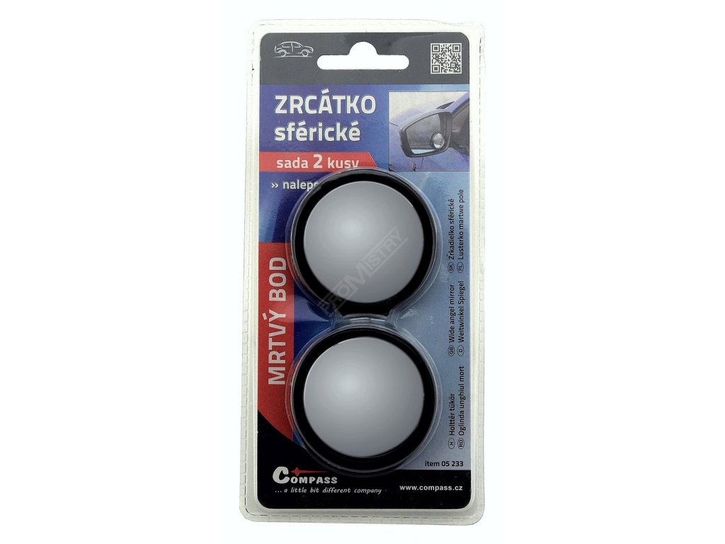Zrcátko sférické kulaté 2 ks Compass 05233