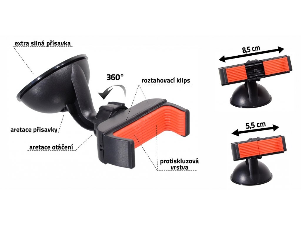 Držák telefonu / GPS na přísavku SIDE Compass 06256