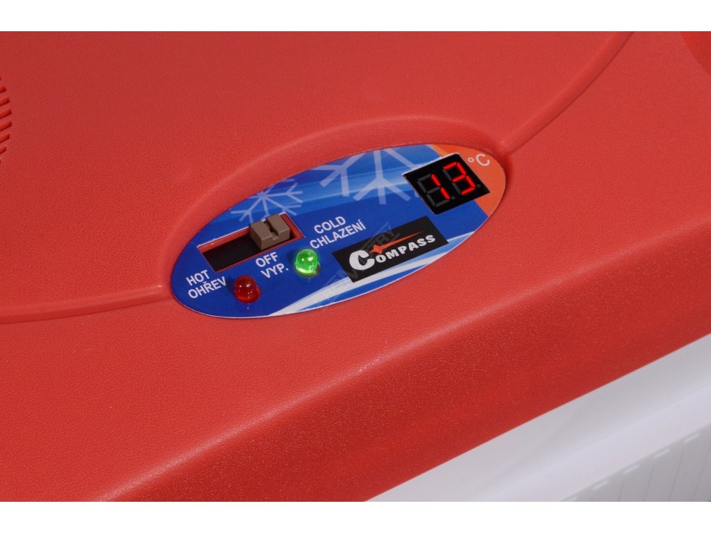 Chladící box 30litrů RED 220/12V displej s teplotou Compass 07125 + Dárek, servis bez starostí v hodnotě 300Kč