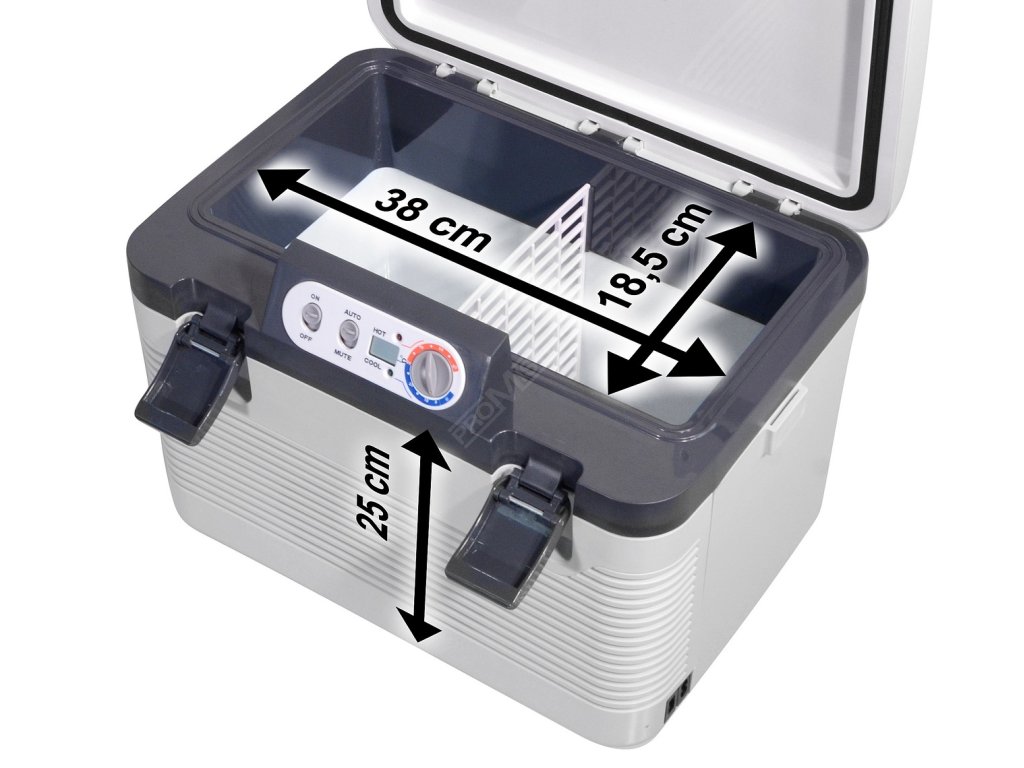 Chladící box 19l + display 220V/24V/12V DOUBLE Compass 07130 + Dárek, servis bez starostí v hodnotě 300Kč