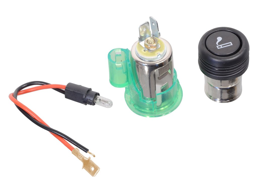Zapalovač 12V s osvitem EURO Compass 07402