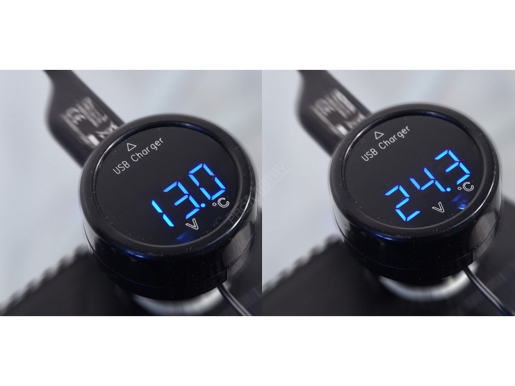 Zástrčka MULTI - USB, voltmetr, teploměr Compass 07427