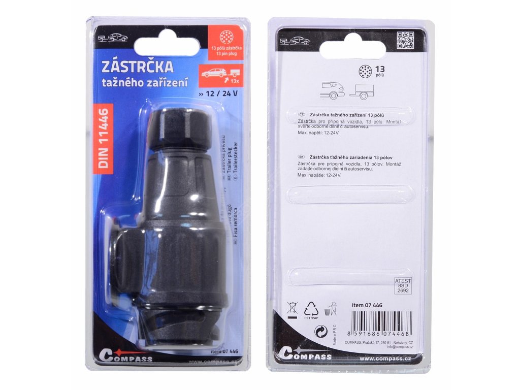 Zástrčka tažného zařízení 13 pólů Compass 07446