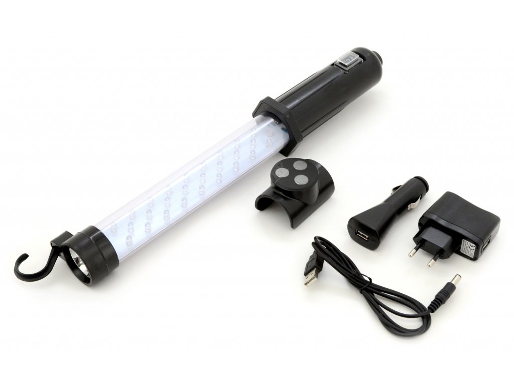 Svítilna montážní 27+7LED nabíjecí 12/220V Li-on 1200mAh Compass 08307