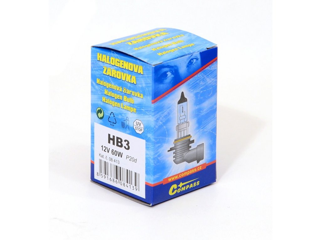 Žárovka 12V HB3 60W P20d box Compass 08413