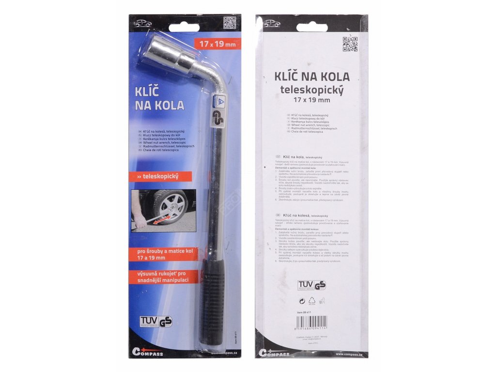 Klíč na kola 17-19 mm TÜV, GS Compass 09411