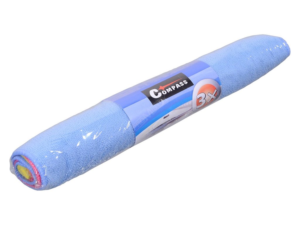 Mycí utěrky MICROFIBER 40x40cm 3ks Compass 10364