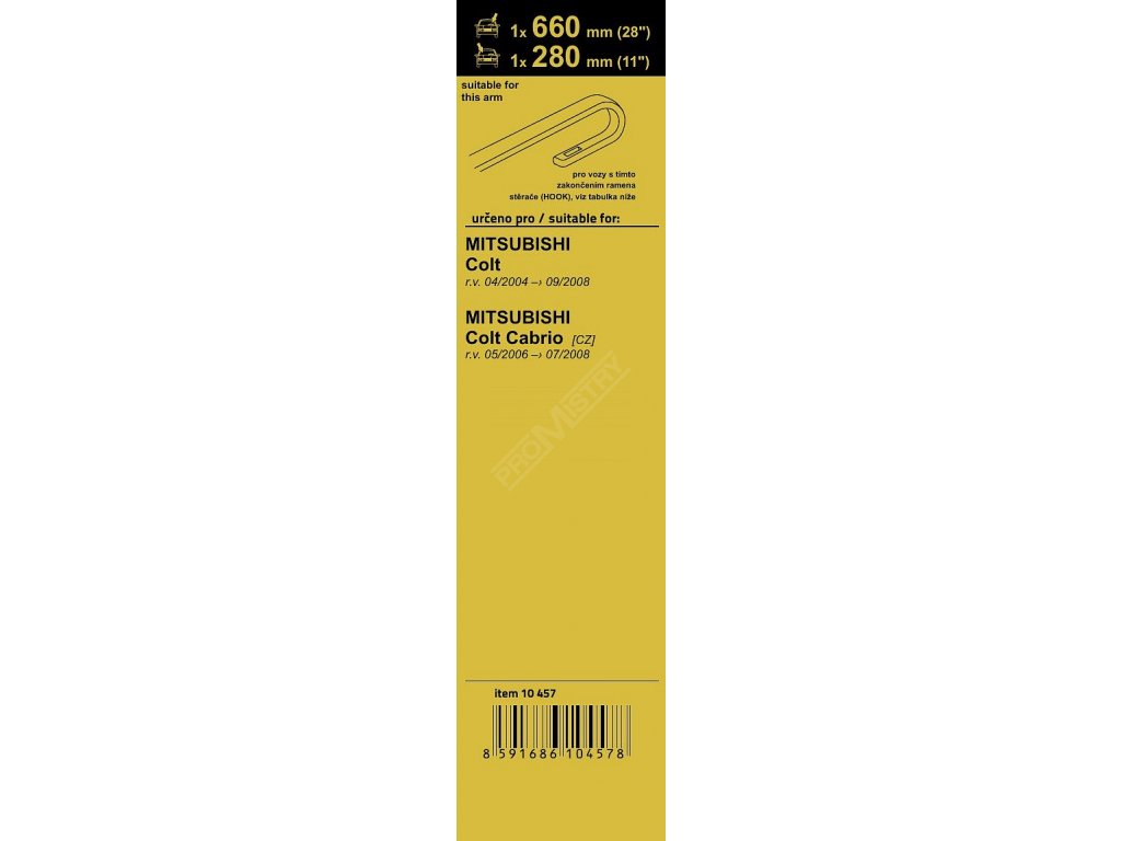Stěrače FLAT SET (HOOK) 660+280mm Compass 10457