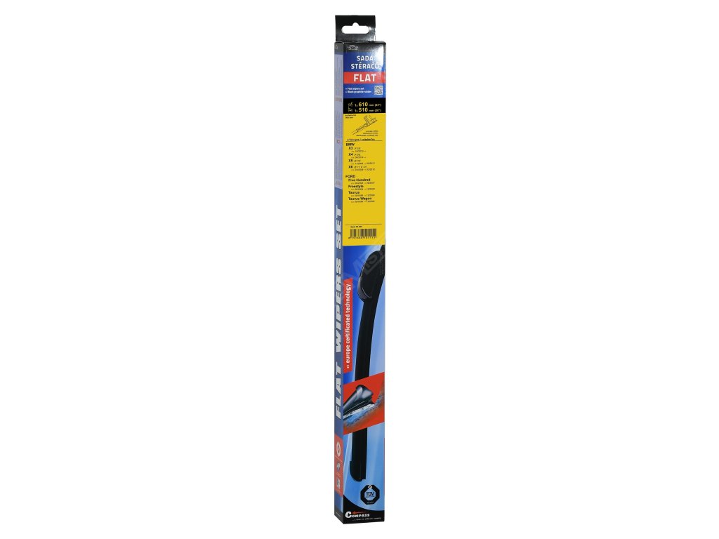Stěrače FLAT SET (PIN) 610+510mm Compass 10515