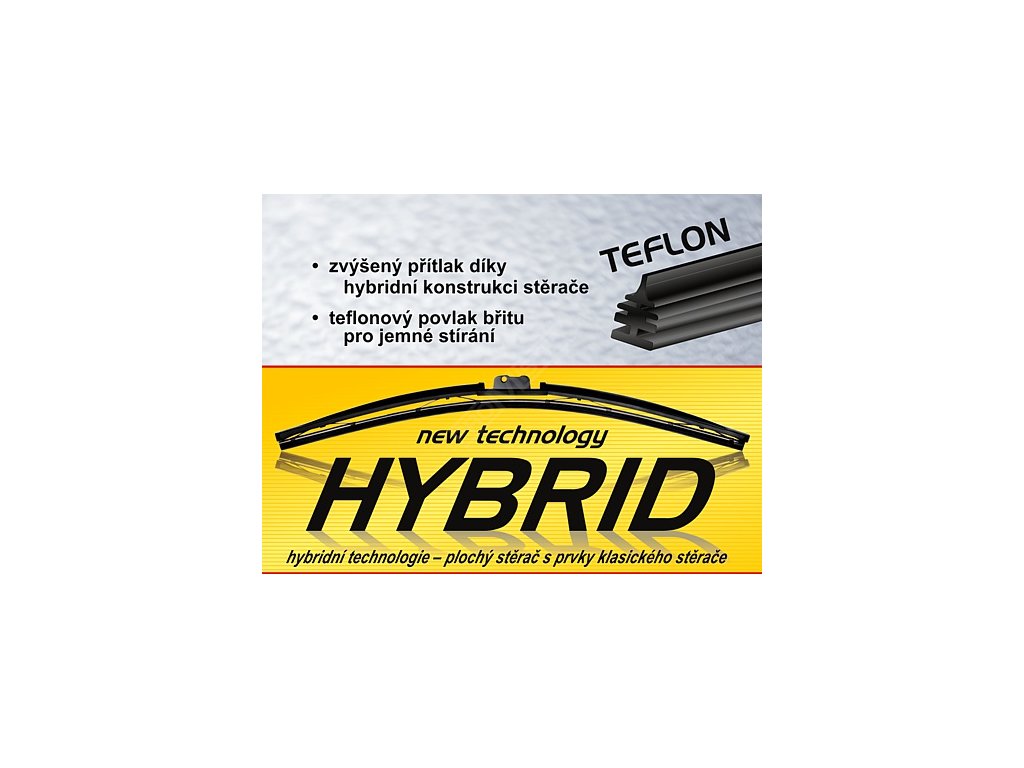 Stěrač HYBRID 350mm + 11 adaptérů TEFLON Compass 11007