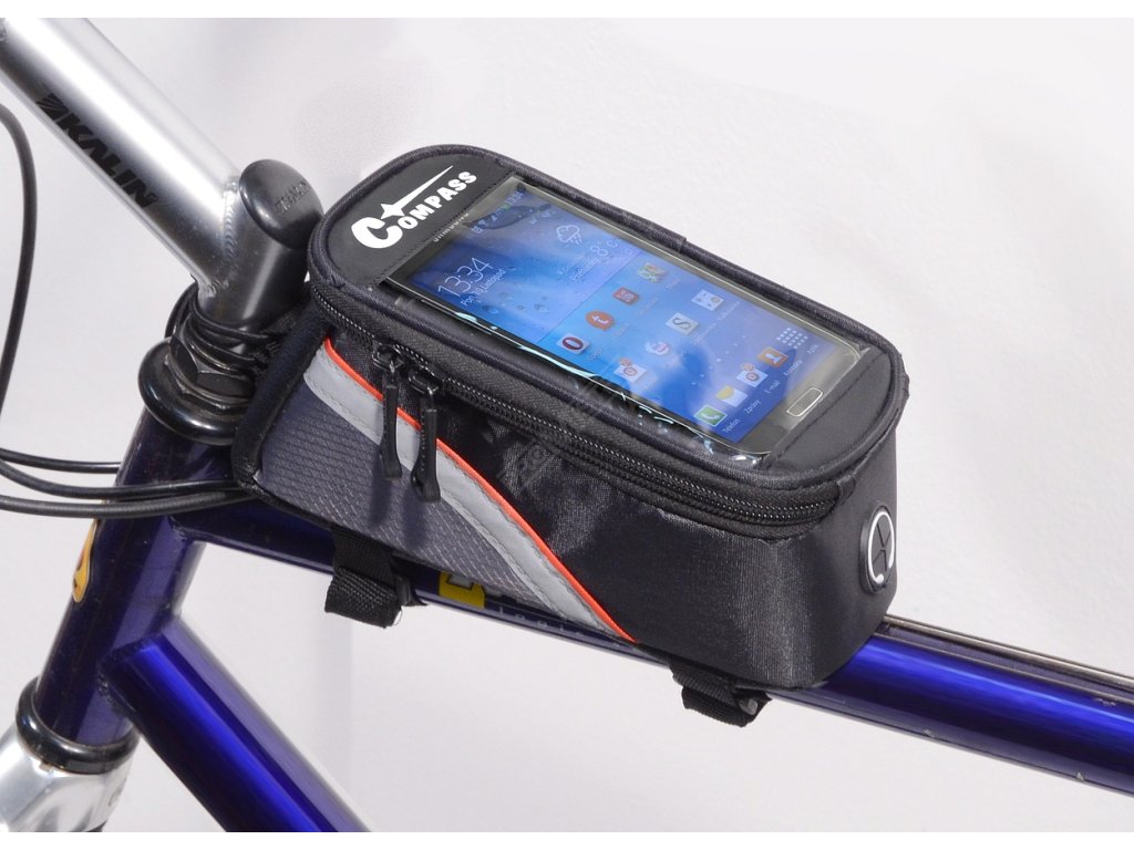 Cyklotaška nad rám přední vidlice+PHONE Compass 12026