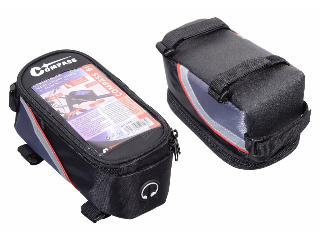 Cyklotaška nad rám přední vidlice+PHONE Compass 12026