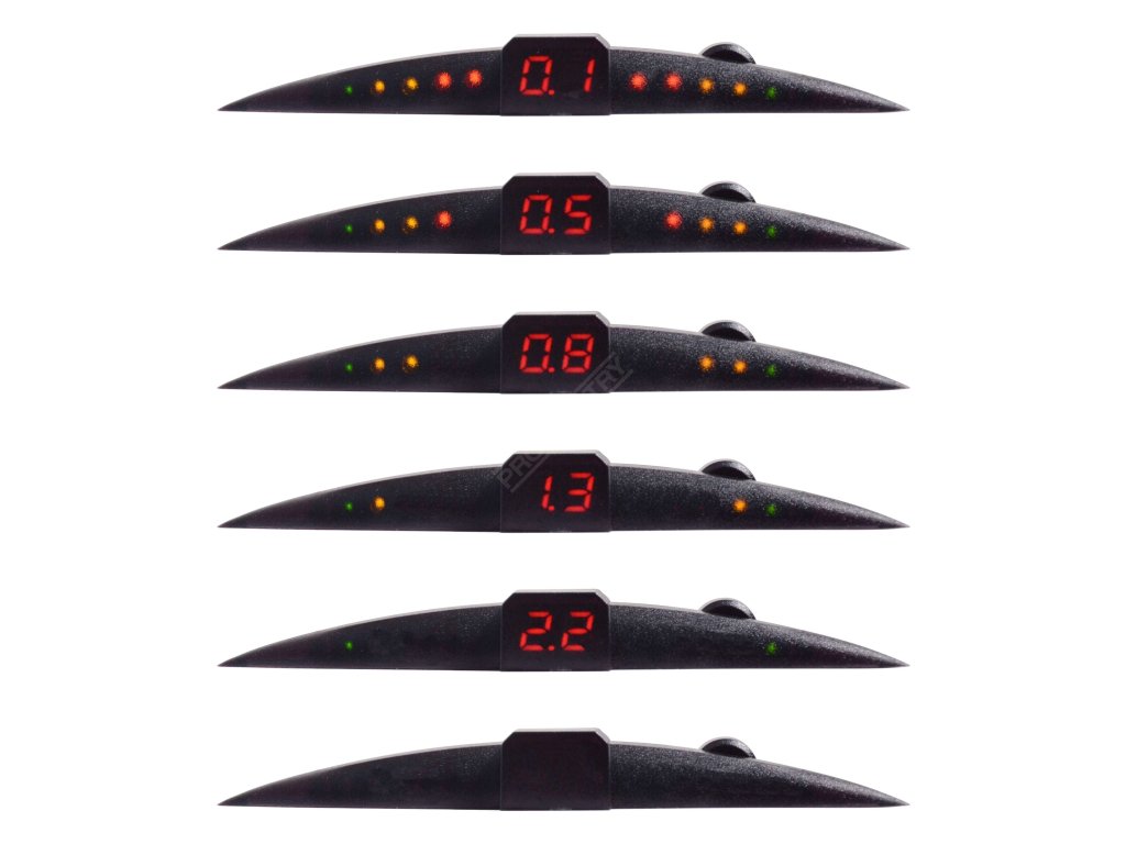 Parkovací asistent 4 senzory, LED displej Compass 33602