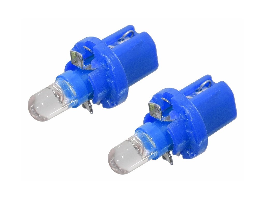 Žárovka 1LED 12V B8,5d modrá 2ks Compass 33759