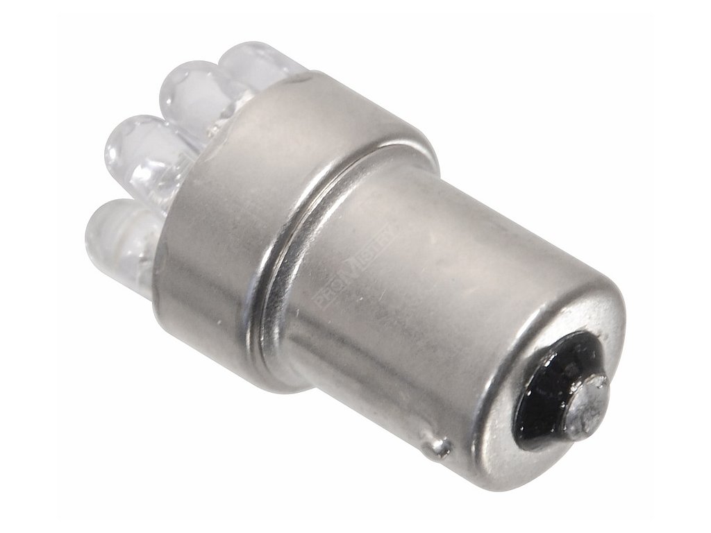 Žárovka 9LED 12V Ba15s červená úzká Compass 33764