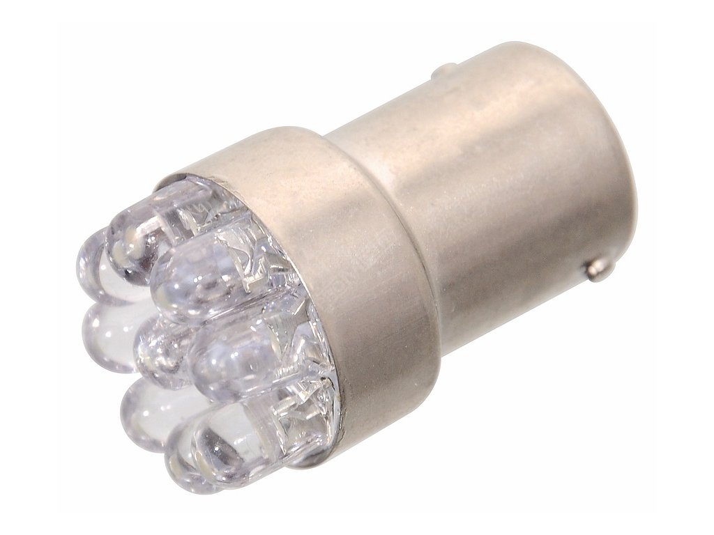 Žárovka 9LED 12V Ba15s bílá úzká Compass 33765