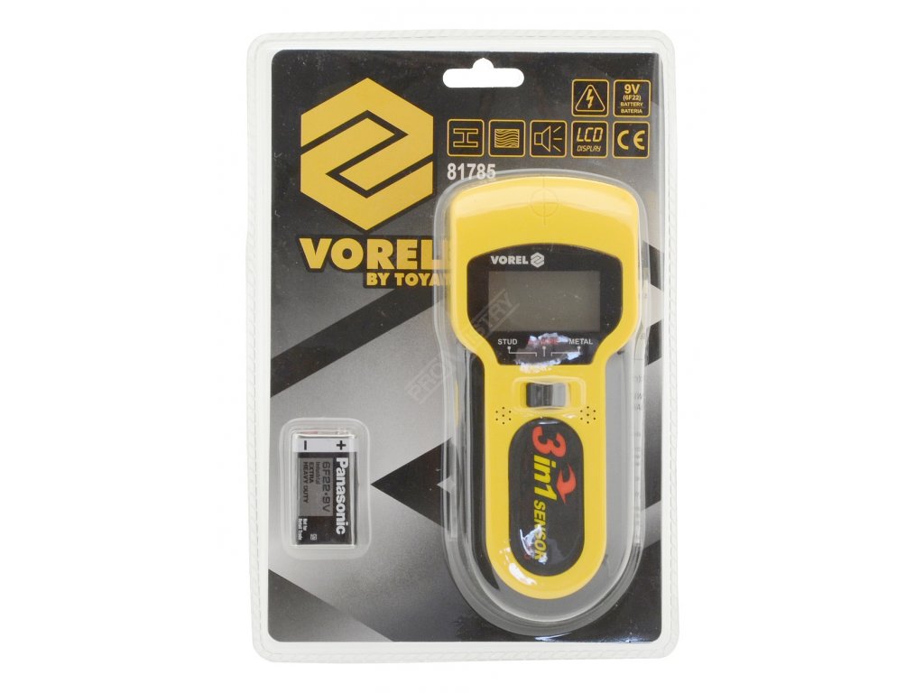 Detektor kovů a elektrických rozvodů LCD Vorel TO-81785 + Dárek, servis bez starostí v hodnotě 300Kč