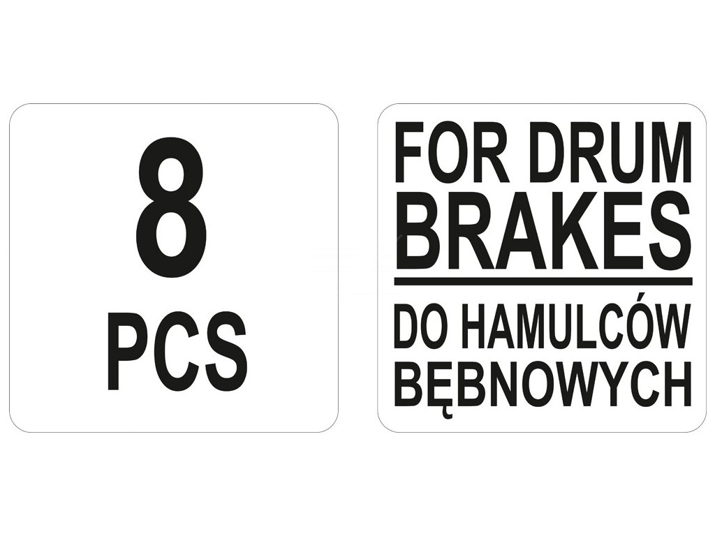 Sada na montáž brzdových čelistí 8 ks Yato YT-0680 + Dárek, servis bez starostí v hodnotě 300Kč