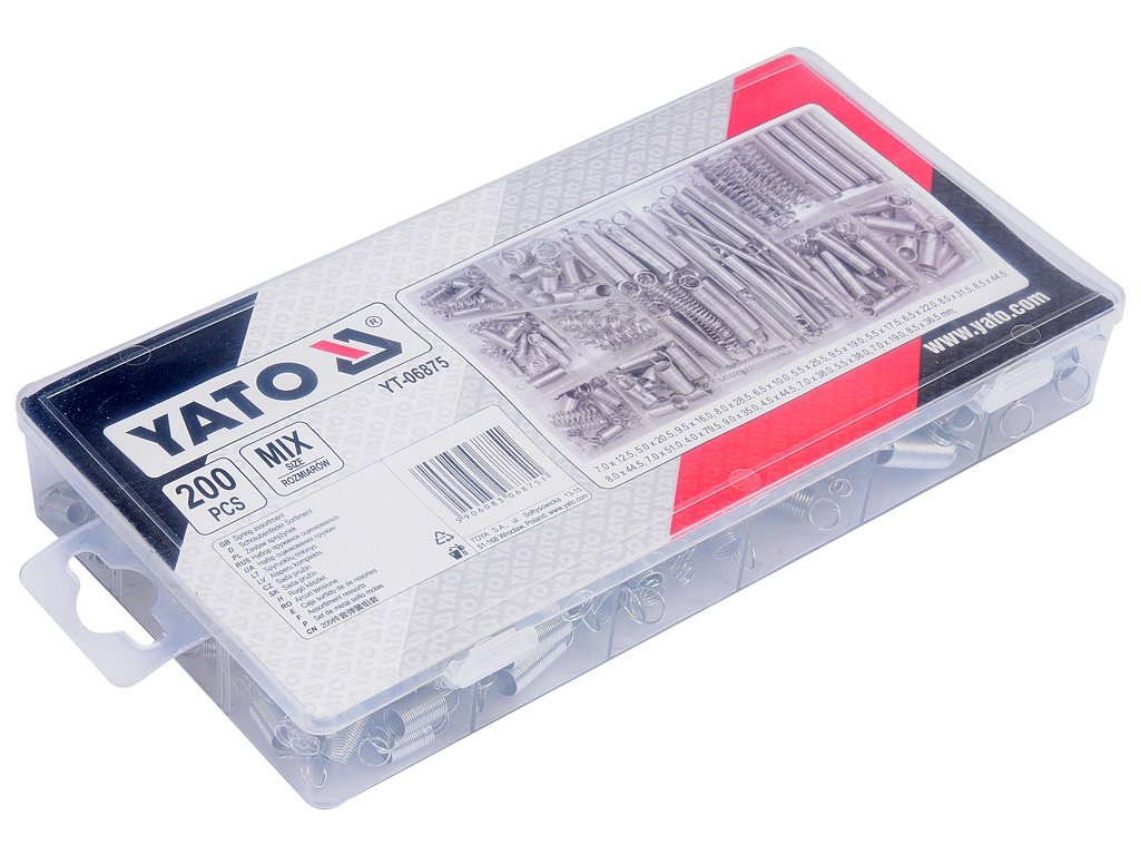 Sada tažných a tlačných pružin 200 ks Yato YT-06875