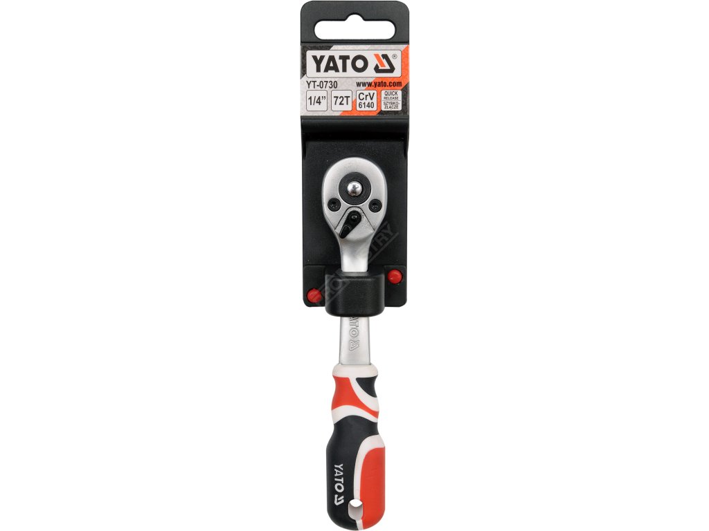 Ráčna 1/4"155 mm vyhnutá Yato YT-0730