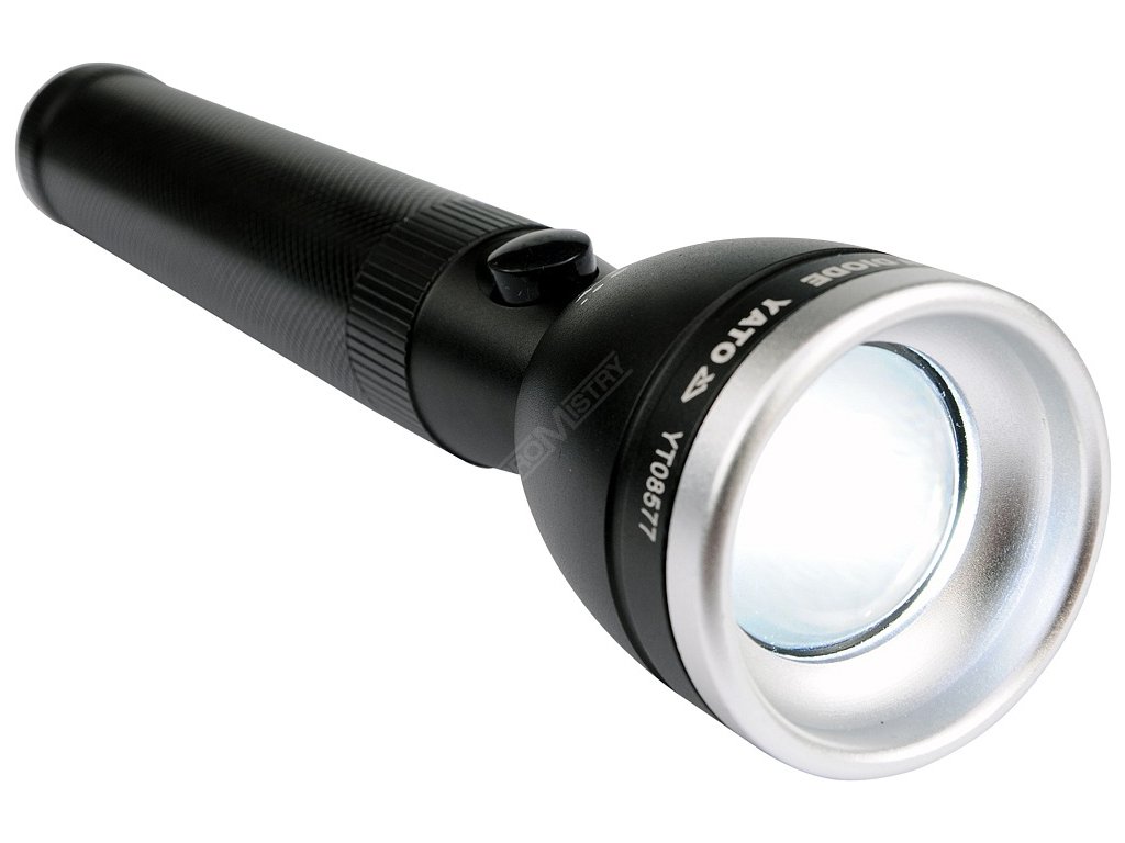 Svítilna BIGGEST voděodolná IP64, fce ZOOM, 130lm, 2xLR14, 228x47mm Yato YT-08577