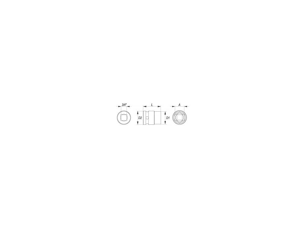 Nástavec 3/4"rázový šestihranný 41 mm CrMo Yato YT-1091