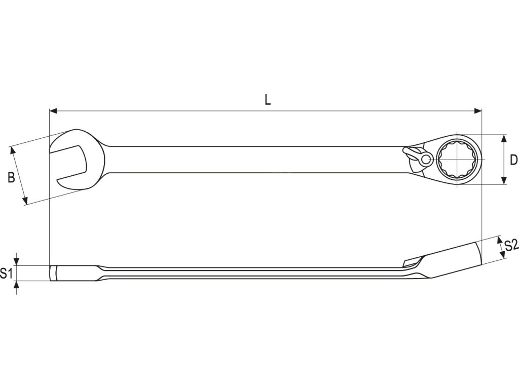 Klíč očkoplochý ráčnový 32mm Yato YT-1673