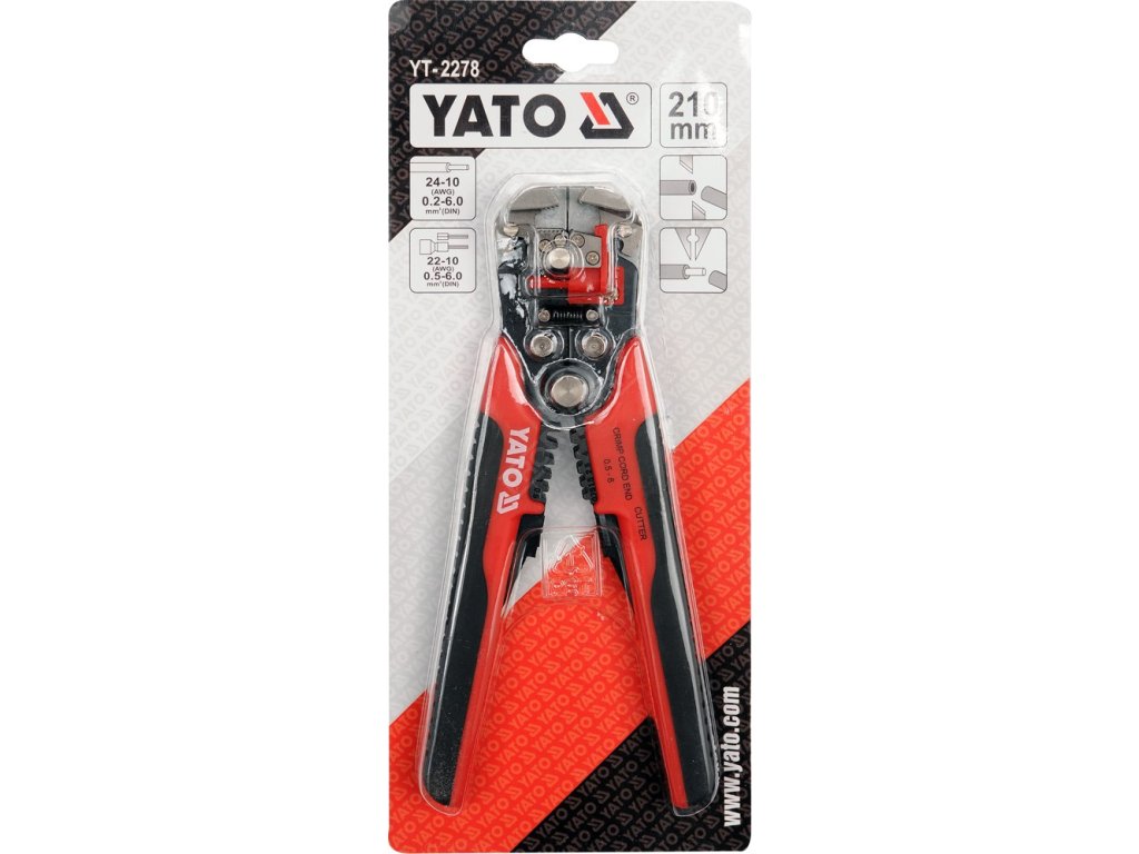 Kleště odizolovací a konektorové univerzální 210 mm Yato YT-2278
