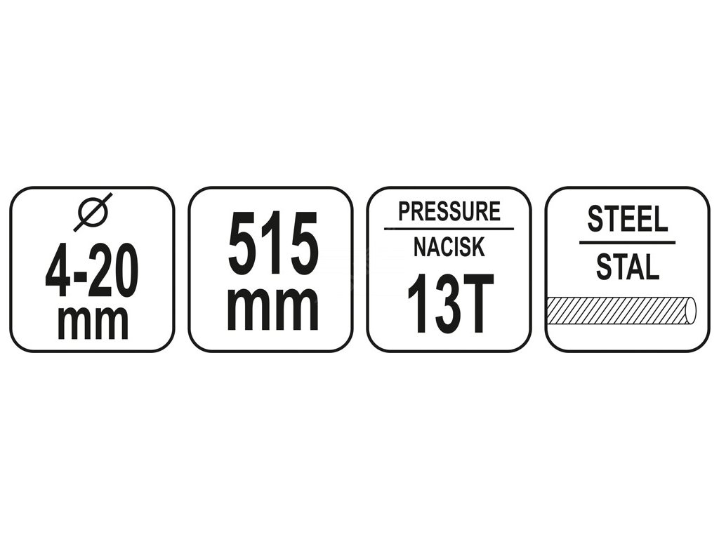 Kleště hydraulické na štípání arm. drátů 4-20 mm Yato YT-22872 + Dárek, servis bez starostí v hodnotě 300Kč