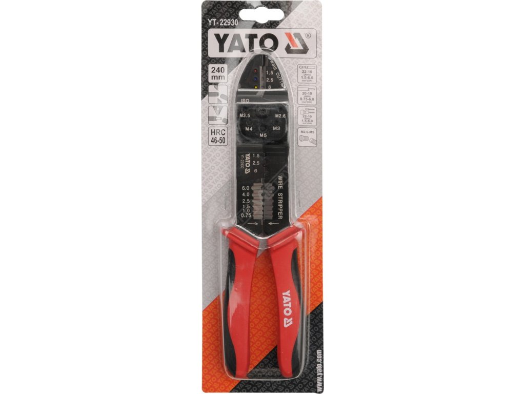 Kleště odizolovací a konektorové univerzální 240 mm Yato YT-22930
