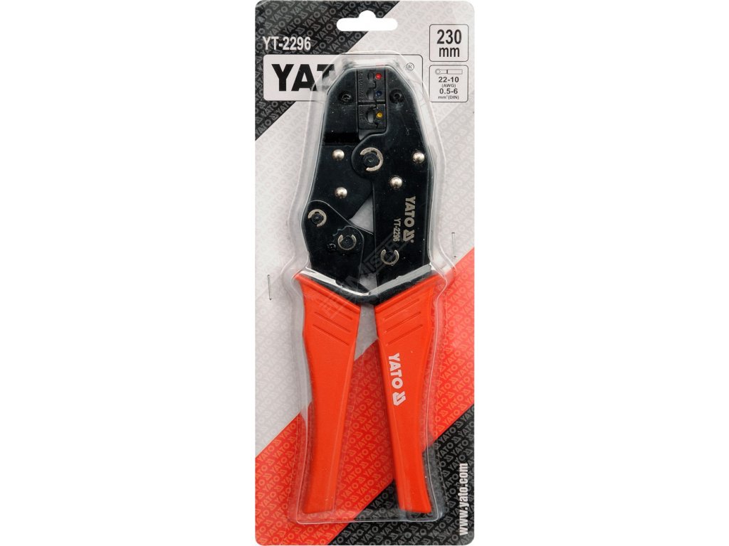 Kleště konektorové 230mm, 22-10(AWG), 0,5-6,00mm2 Yato YT-2296