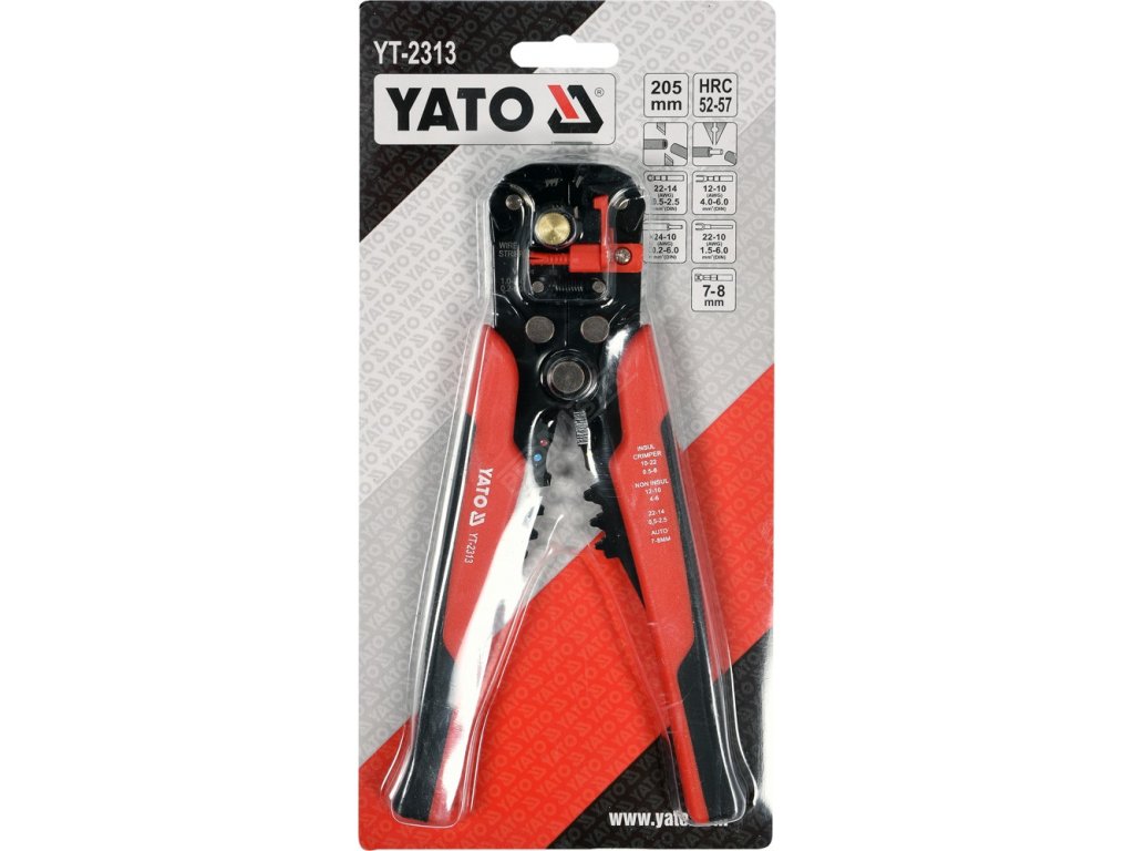 Kleště odizolovací a konektorové univerzální 205 mm Yato YT-2313