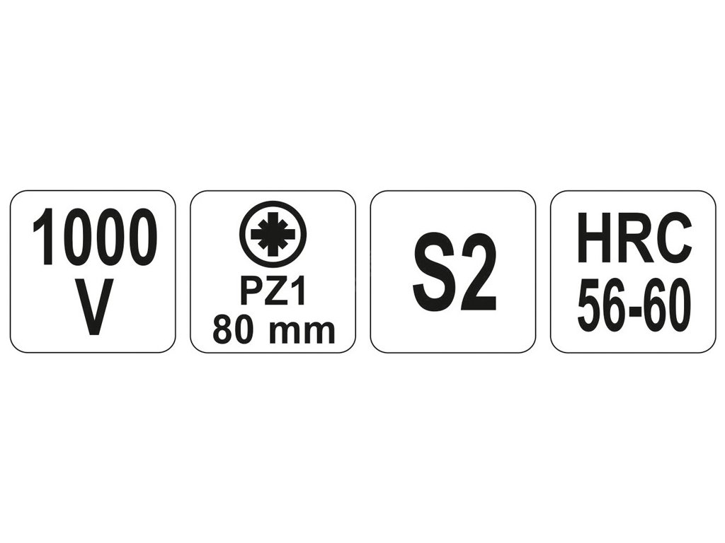 Šroubovák křížový PZ1 x 80 mm izolovaný 1kV Yato YT-2825