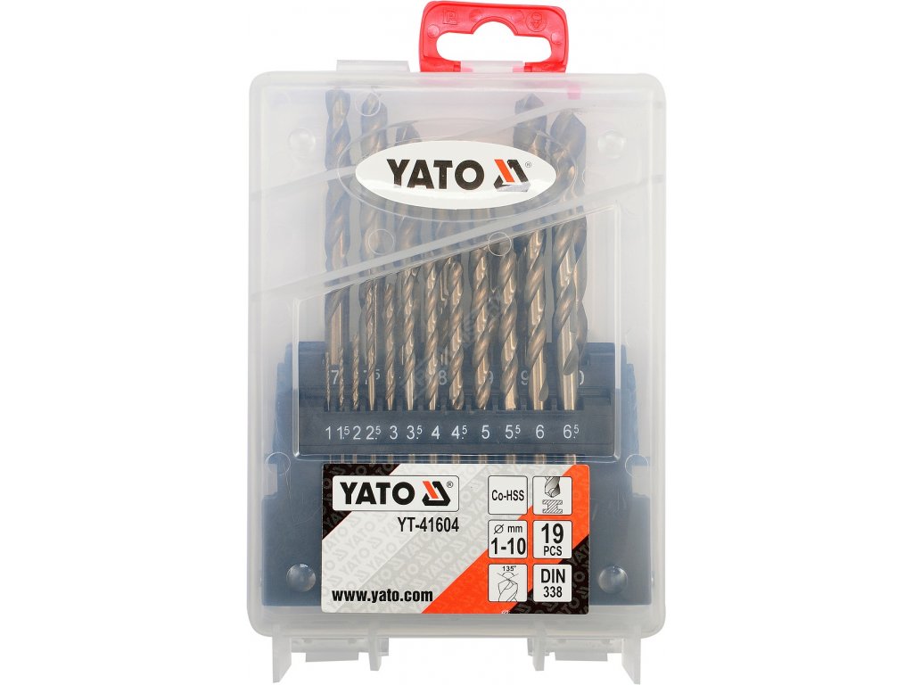 Sada vrtáků na kov 19ks HSS-COBALT 1-10mm Yato YT-41604 + Dárek, servis bez starostí v hodnotě 300Kč