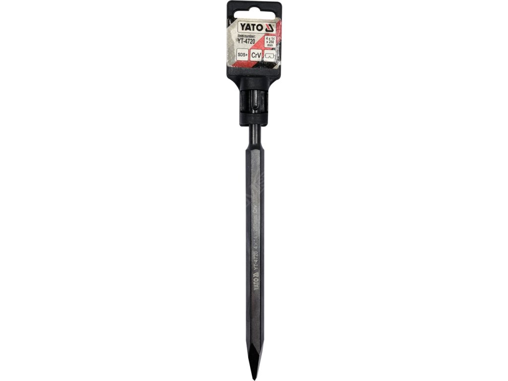Sekáč SDS+ špičatý 4 x 14 x 250 mm CrV Yato YT-4720