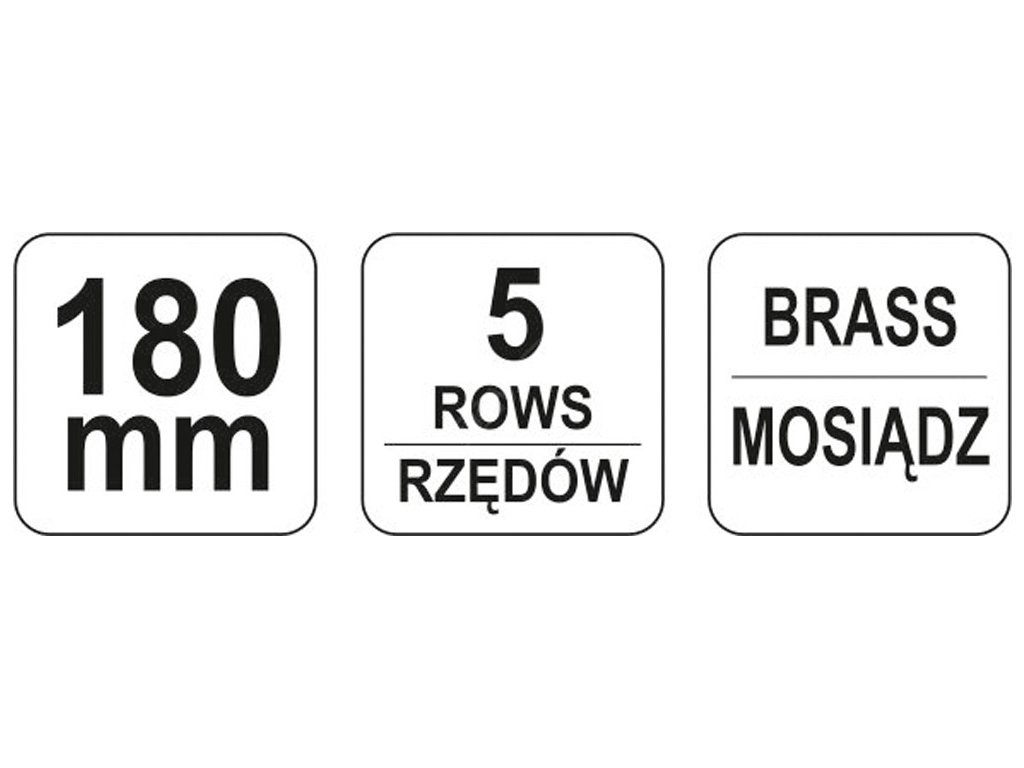 Kartáč drátěný ruční 180 mm mosaz Yato YT-6346