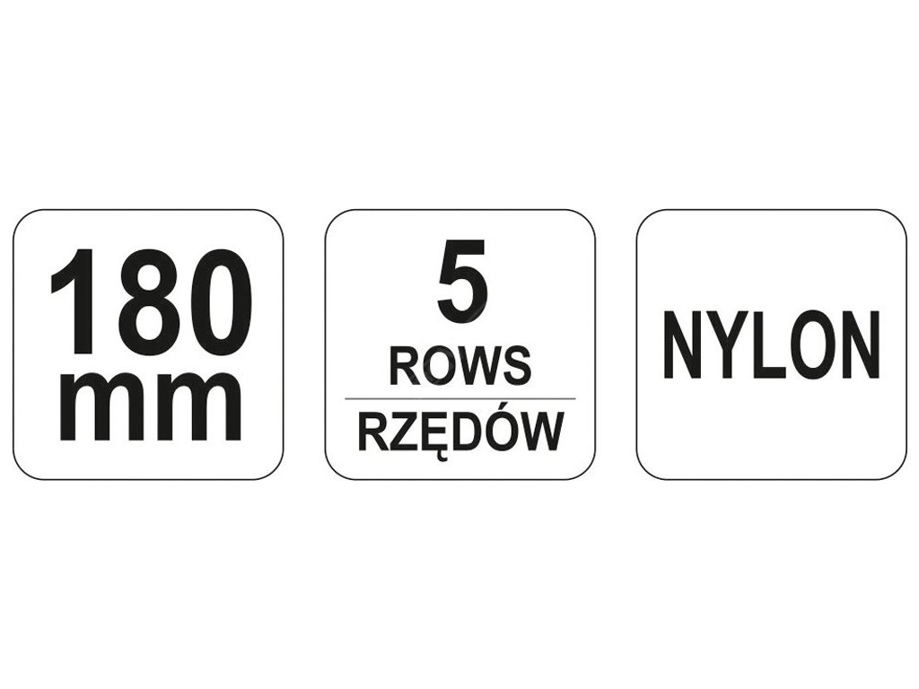 Kartáč drátěný ruční 180 mm nylon Yato YT-6349