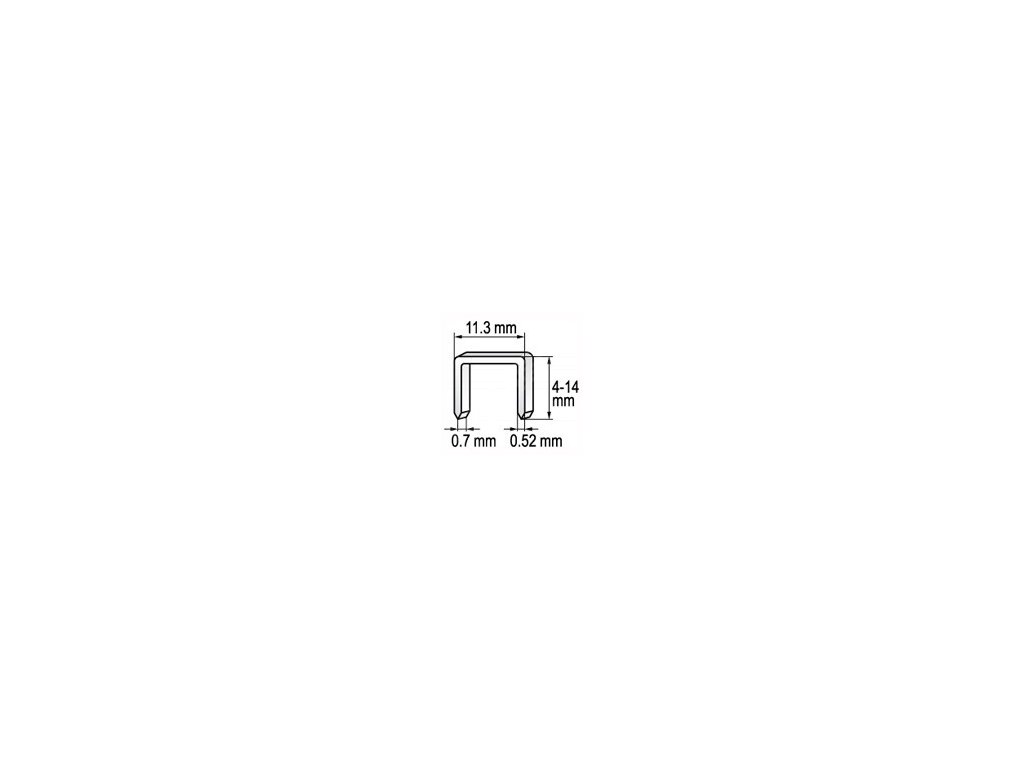 Spona do sešívačky 10 x 11,2 mm 1000 ks Yato YT-7053