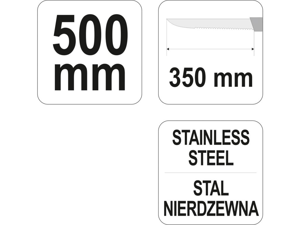 Nůž k řezání stavebních izolačních hmot 500 mm Yato YT-7623