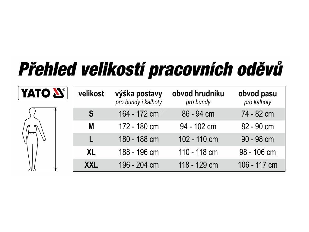 Pracovní kalhoty DUERO vel. M Yato YT-8026