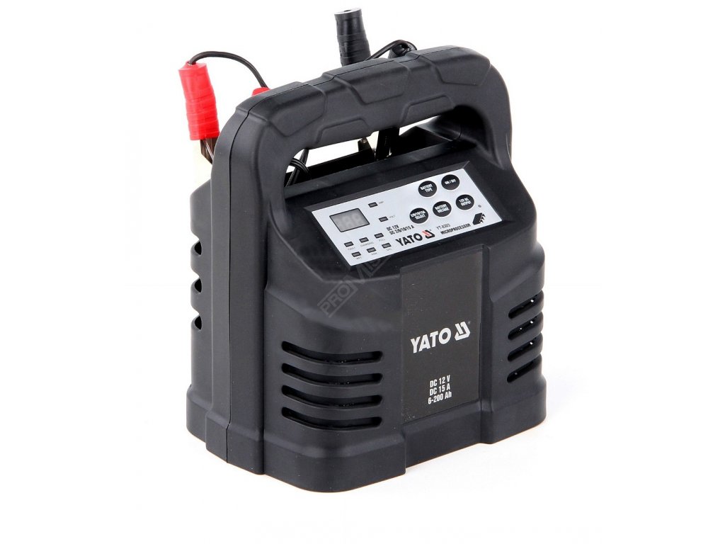Nabíječka 15A 12V gel/procesor Yato YT-8303 + Dárek, servis bez starostí v hodnotě 300Kč