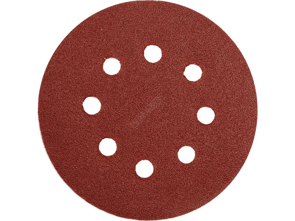 Brusný papír 125 mm P120 s otvory 5 ks suchý zip Yato YT-83455